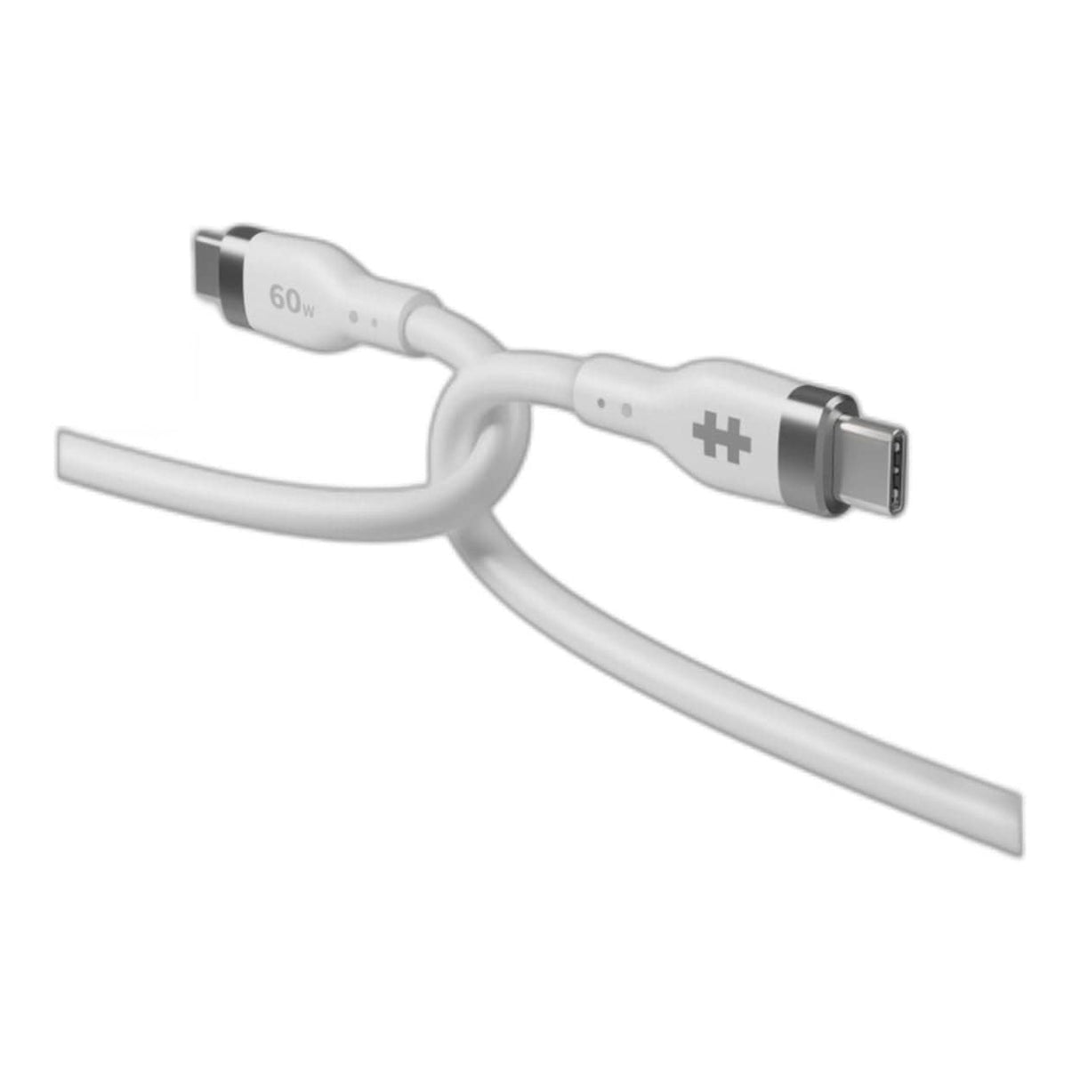 Hyper HyperJuice 1.5m USB-C Silicone Charging Cable White HJ4011WHGL