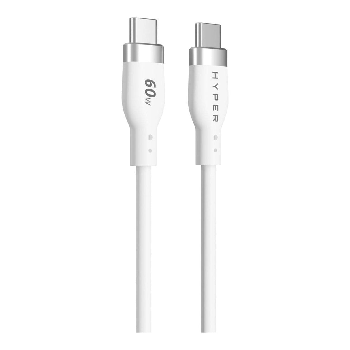 Hyper HyperJuice 1.5m USB-C Silicone Charging Cable White HJ4011WHGL