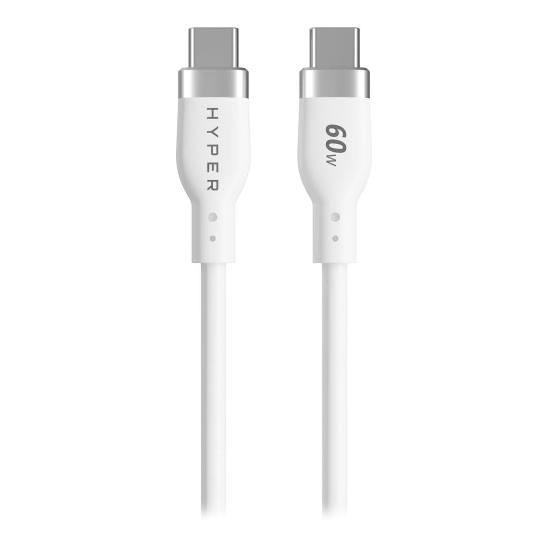 Hyper HyperJuice 1.5m USB-C Silicone Charging Cable White HJ4011WHGL