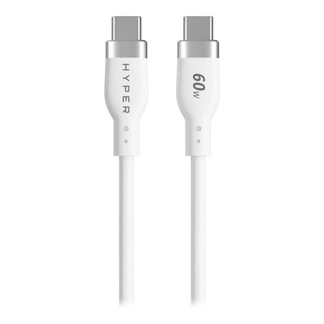 Hyper HyperJuice 1.5m USB-C Silicone Charging Cable White HJ4011WHGL