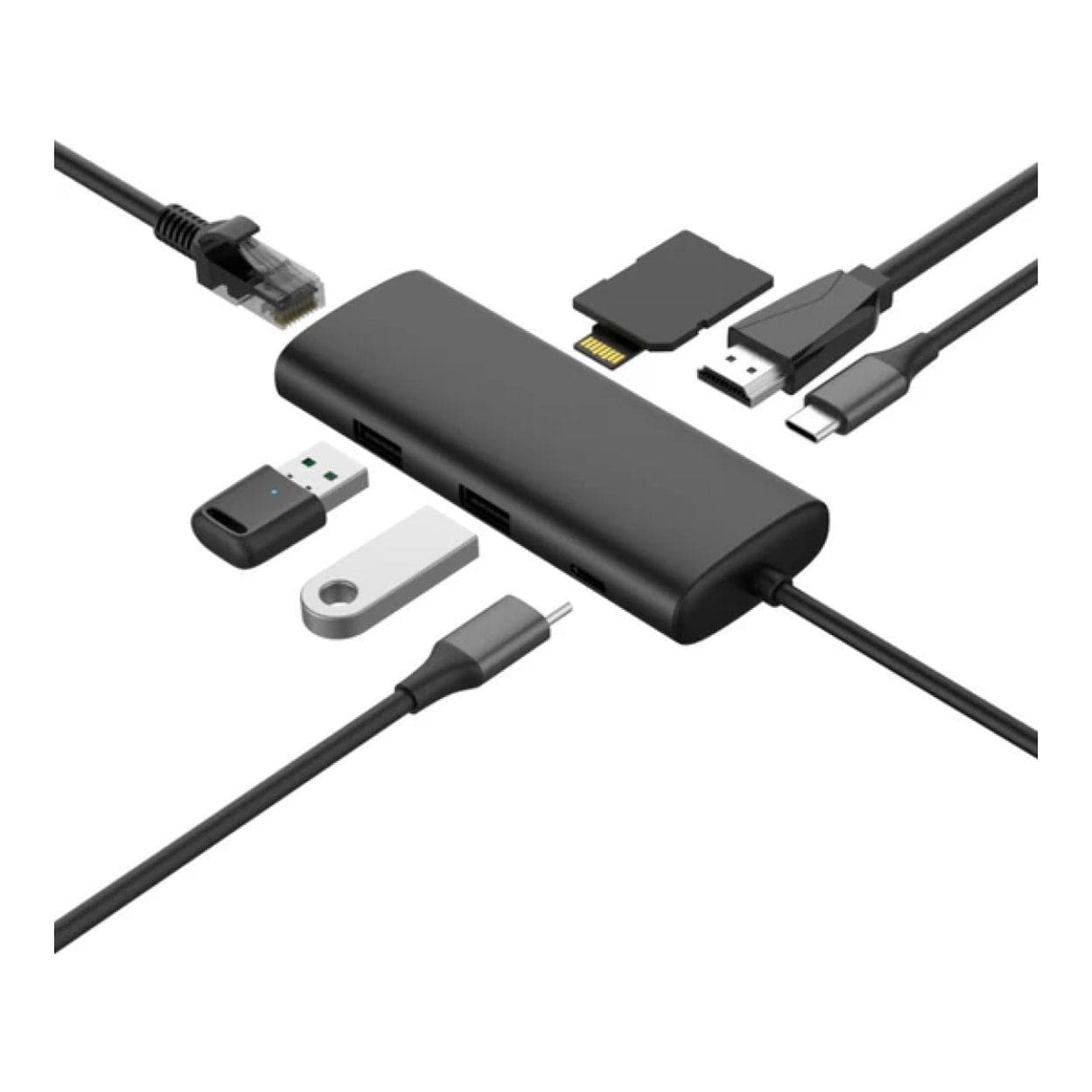 Huntkey 8-in-1 to Type-C Docking Station HKDC1500800