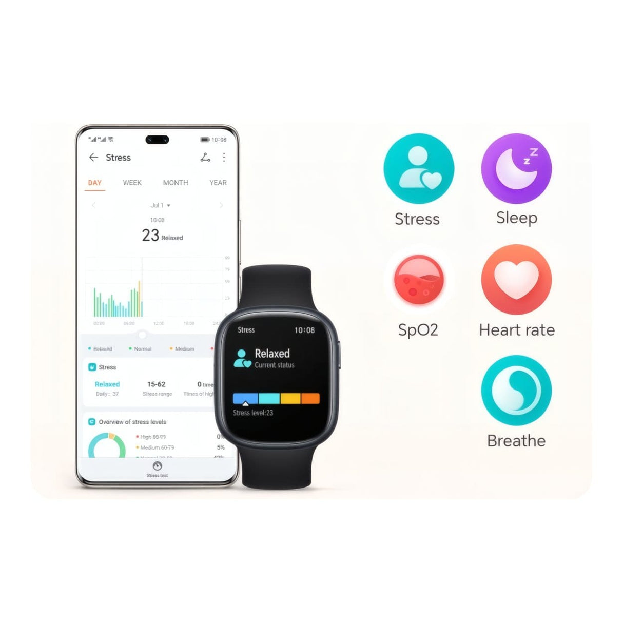 HONOR Watch 4 1.75-inch AMOLED GPS Smartwatch - Black