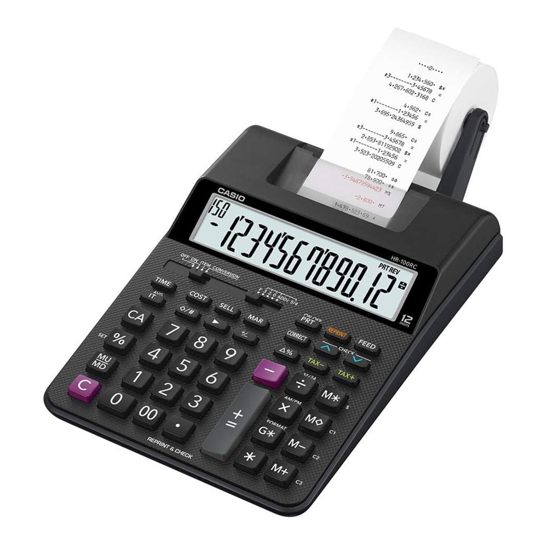 Casio HR-100RC Compact Printing Calculator