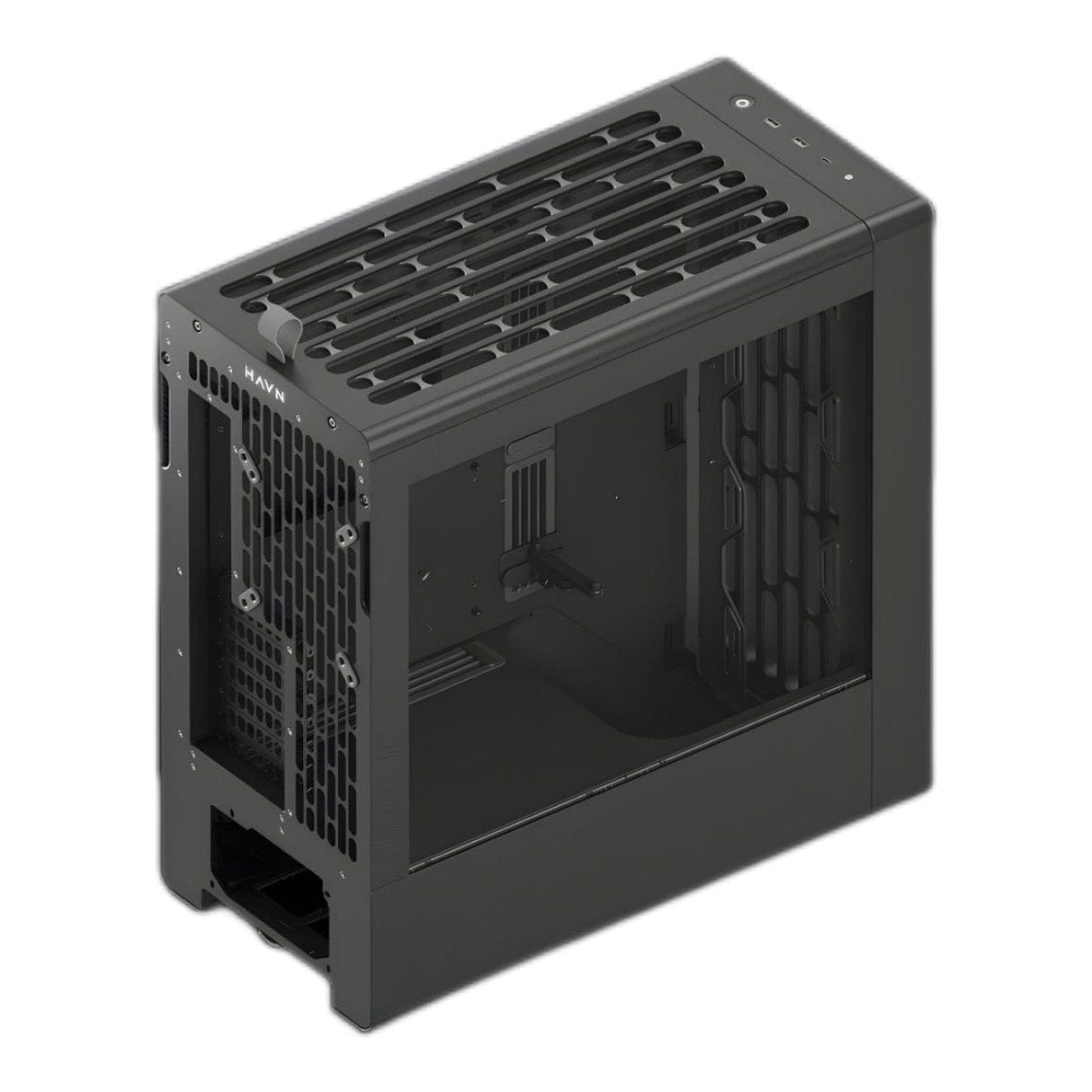 HAVN BF 360 Tempered Glass E-ATX Mid Tower Gaming PC Case Black HVN-CA-BF360-02