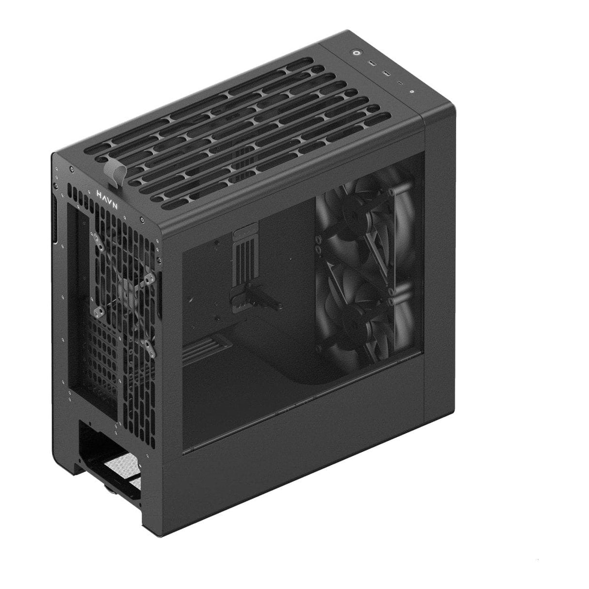 HAVN BF 360 Flow Tempered Glass E-ATX Mid Tower Gaming PC Case Black HVN-CA-BF360-04