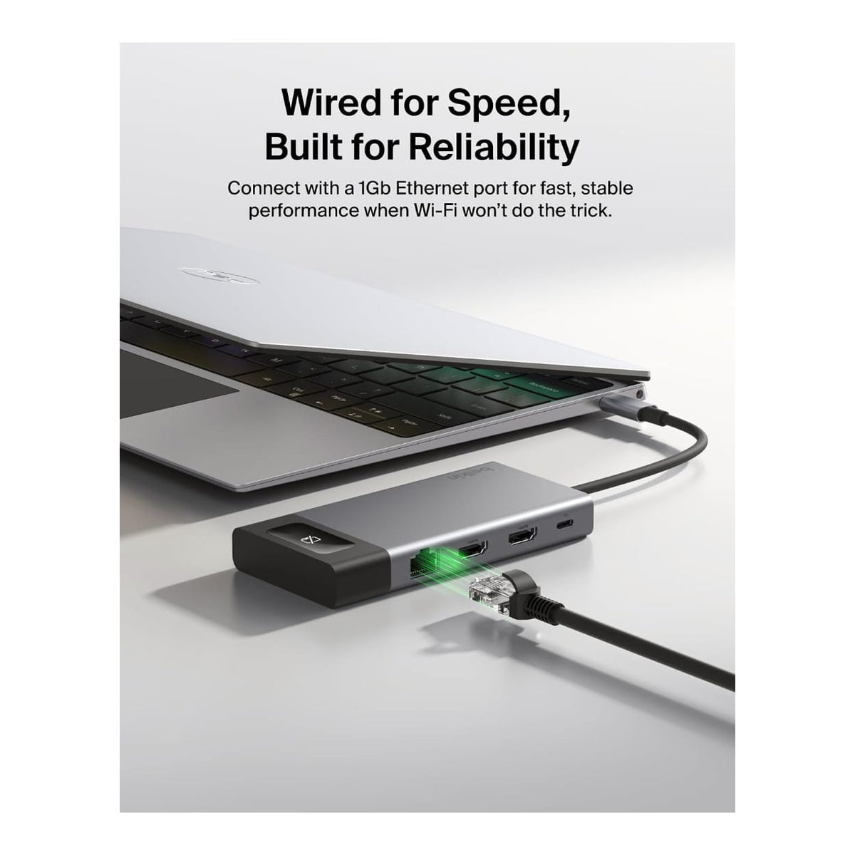 Belkin Connect 8-in-1 USB-C Dual HDMI Docking Station Silver INC027HQSGY