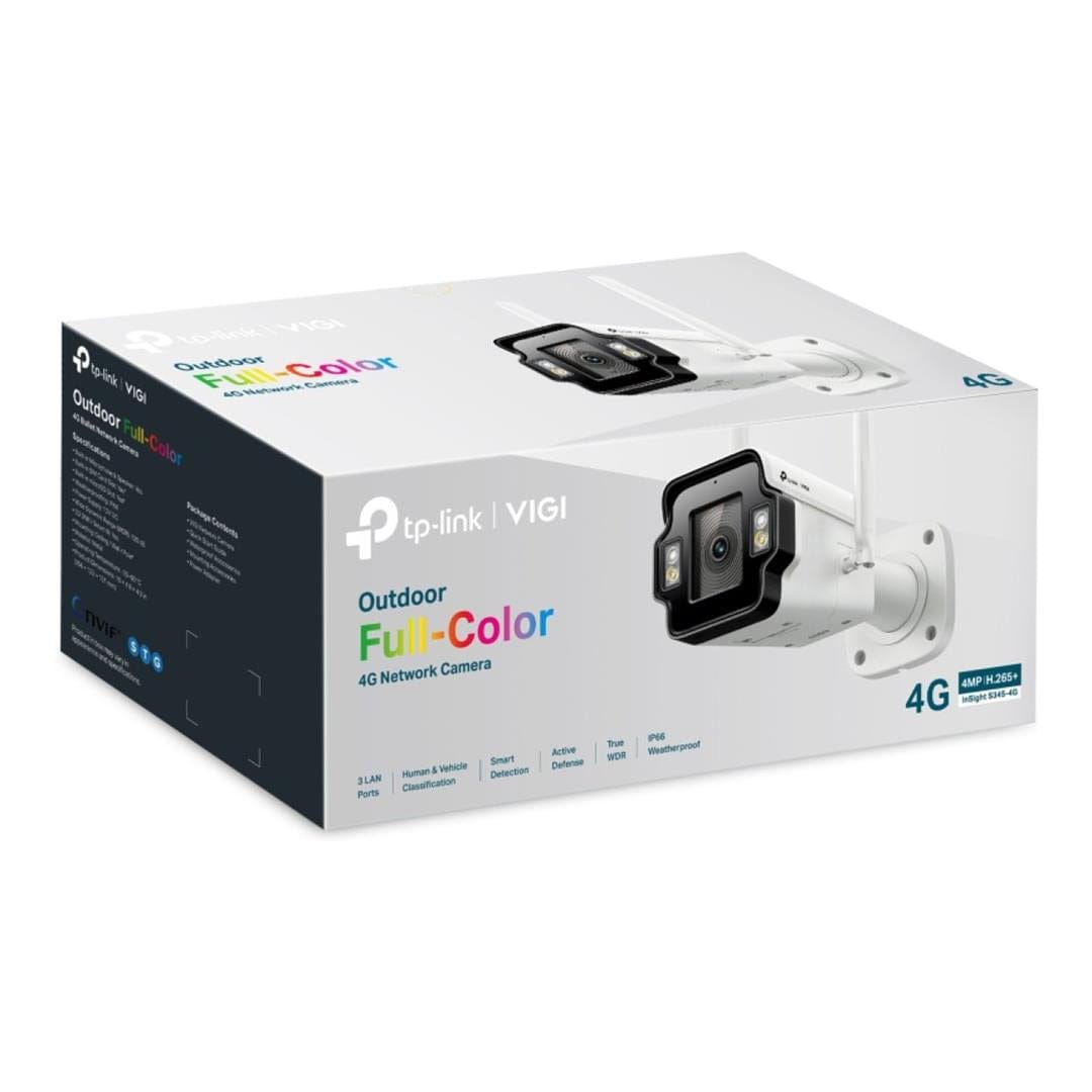 TP-Link VIGI InSight S345-4G 4mm 4MP Outdoor Full-Colour 4G Bullet Network Camera