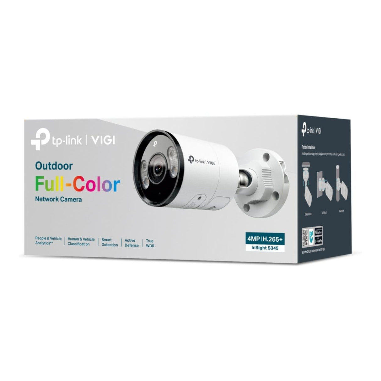 TP-Link VIGI InSight S345(4MM) 4MP Outdoor Full-Color Bullet Network Camera INSIGHT S345(4MM)