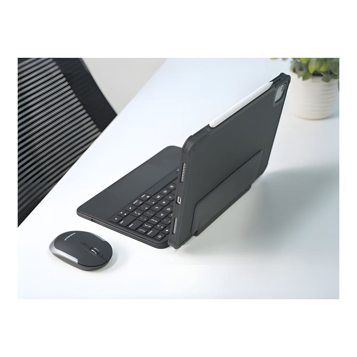 Macally Rugged 11-inch iPad Keyboard Case with Trackpad - Black IPKBCASE11