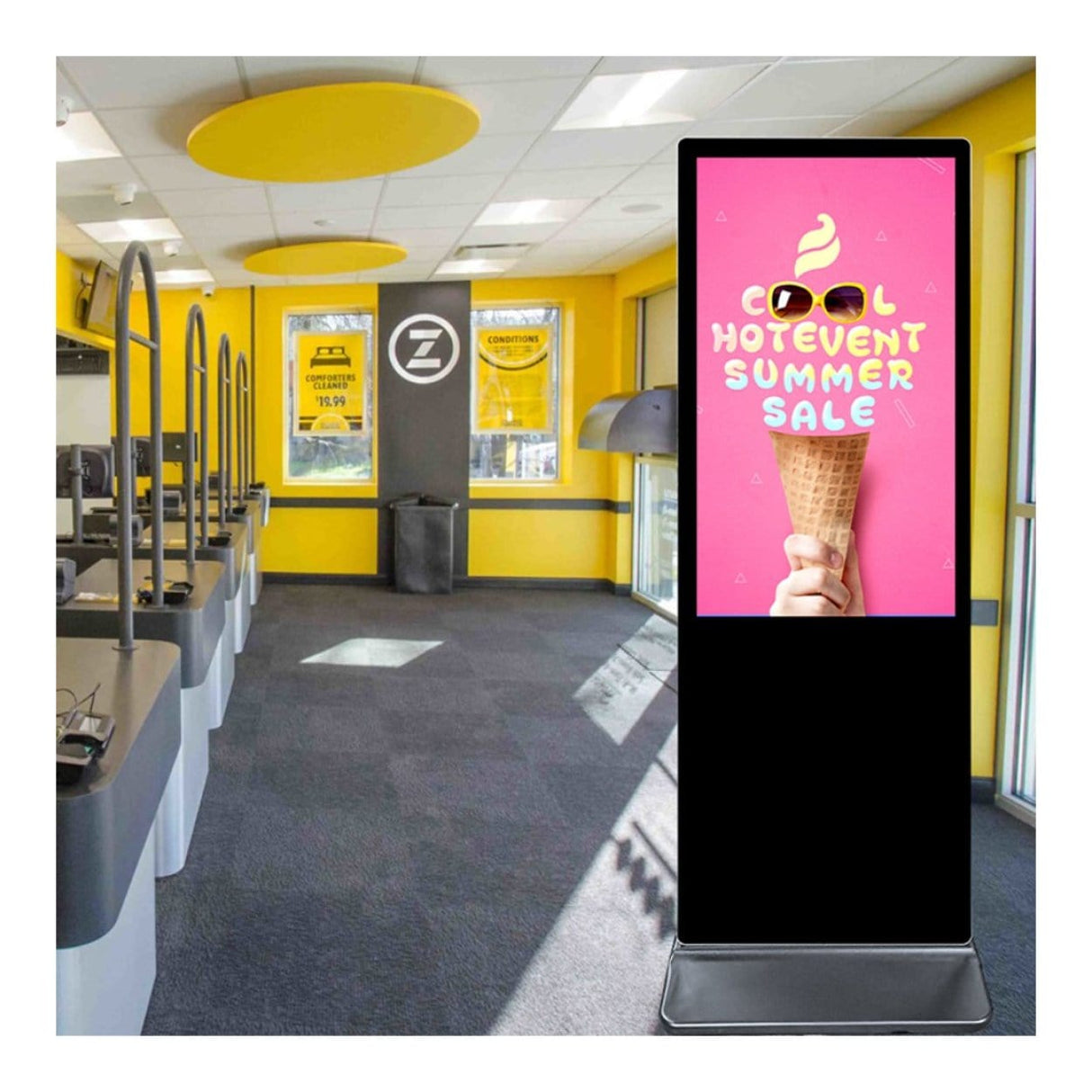 Parrot 43-inch LED Touch Standing Kiosk Black IWS1043