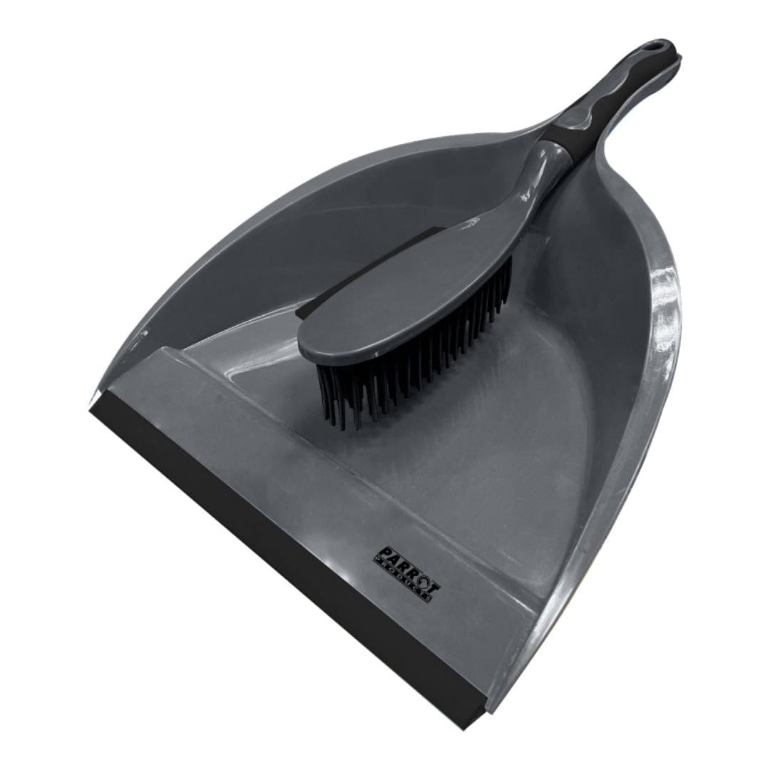 Parrot Janitorial Rubber Dustpan and Brush Set JA0102B