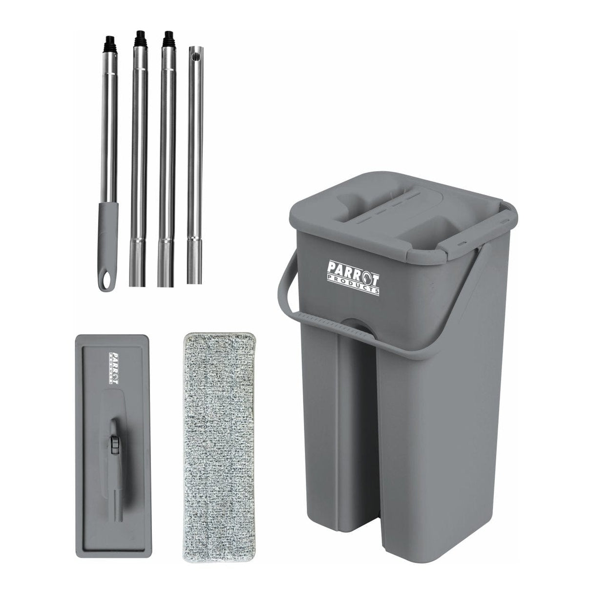 Parrot Janitorial Flat Head Mop and Bucket JA0303