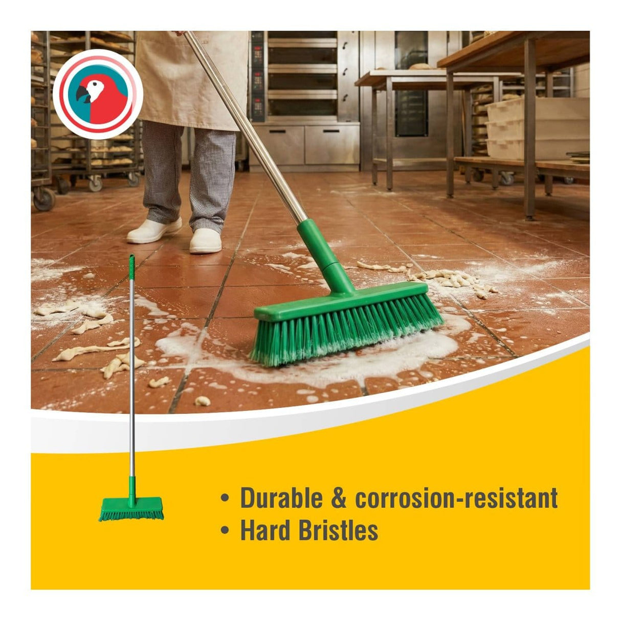 Parrot HACCP Hard Bristle Broom Green JA0342GC