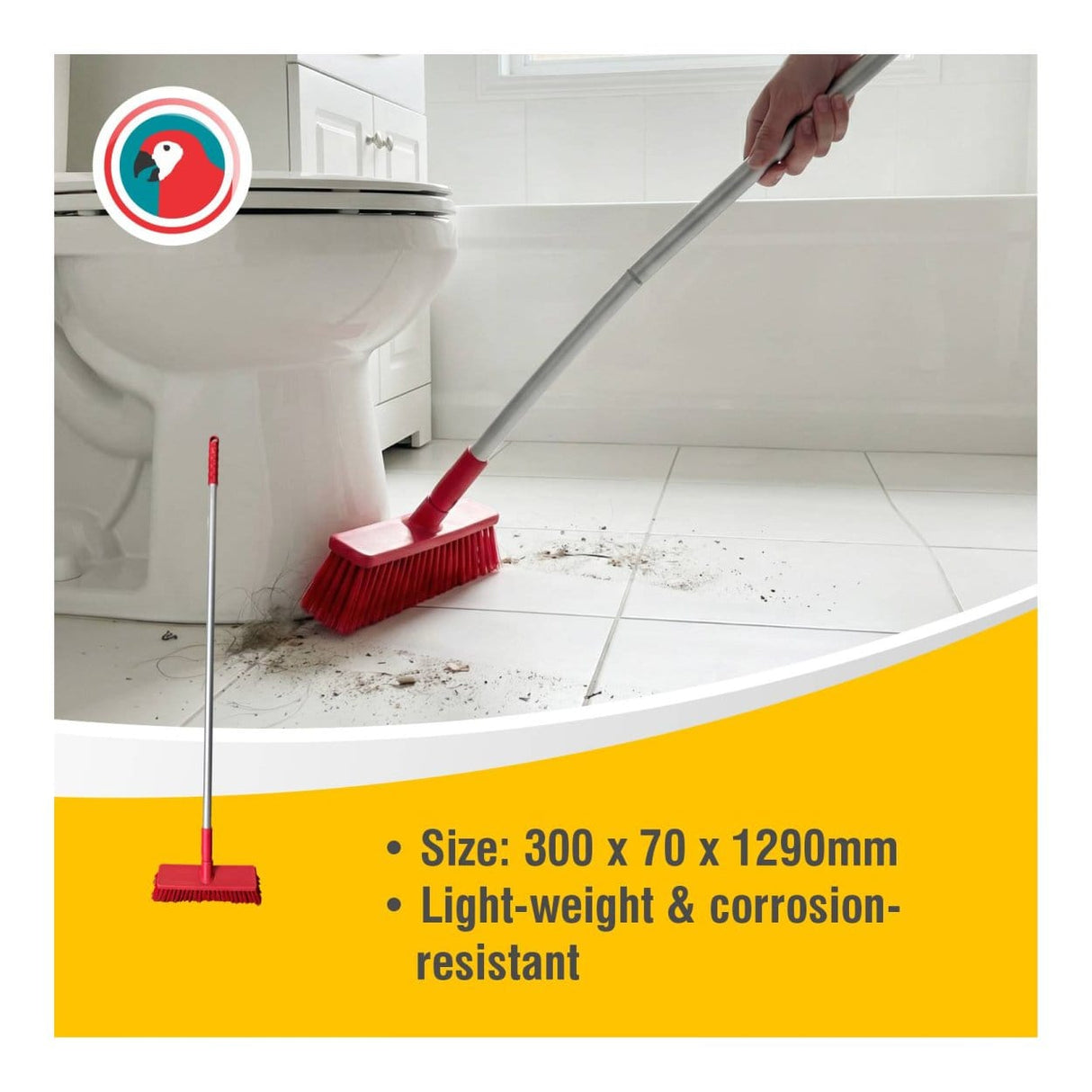 Parrot HACCP Soft Bristle Broom Red JA0342RCS