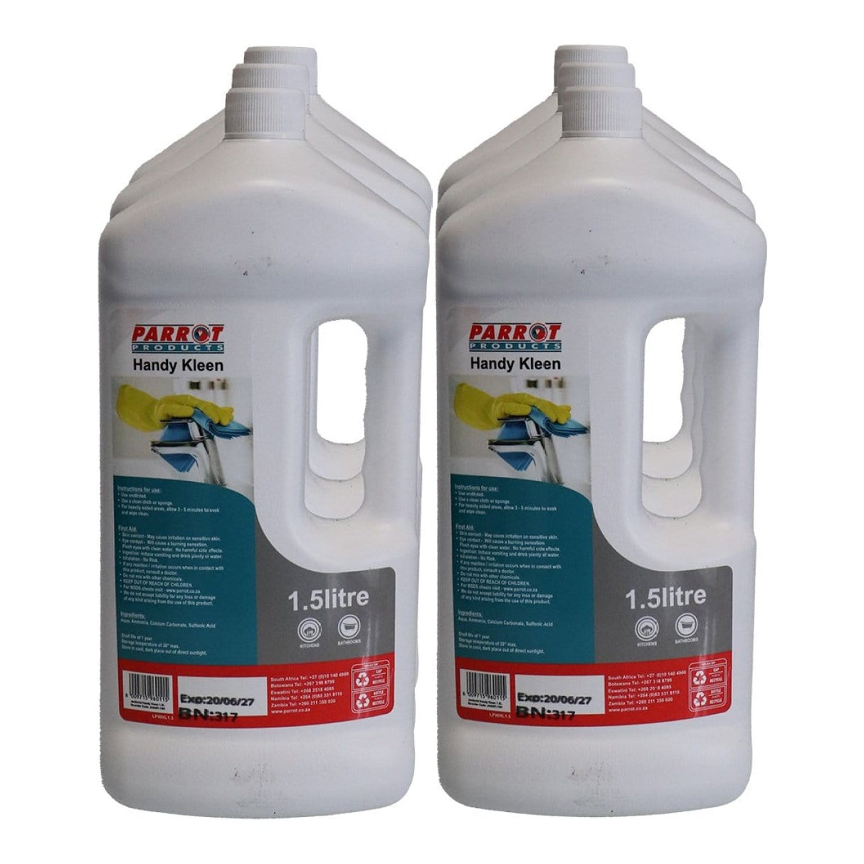 Parrot 1.5L Handy Kleen 6-pack JA0401-15H6