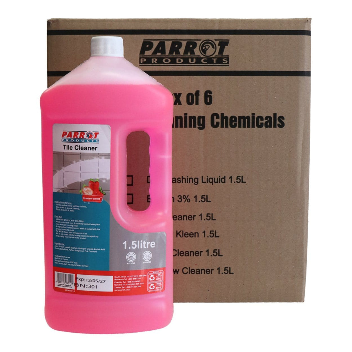 Parrot 1.5L Janitorial Tile Cleaner 6-pack JA0401-15TC6