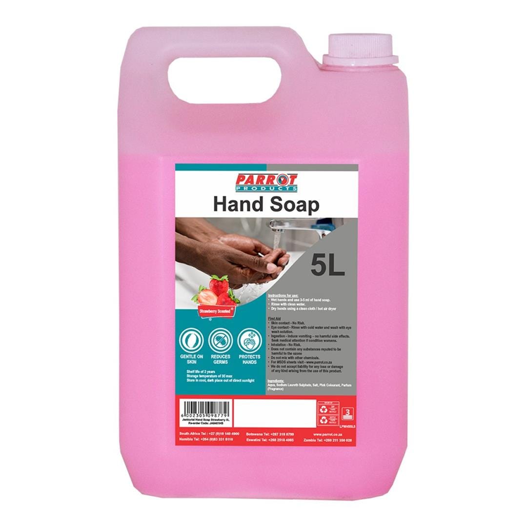 Parrot 5L Janitorial Anti-Bacterial Hand Soap Strawberry JA0401HS