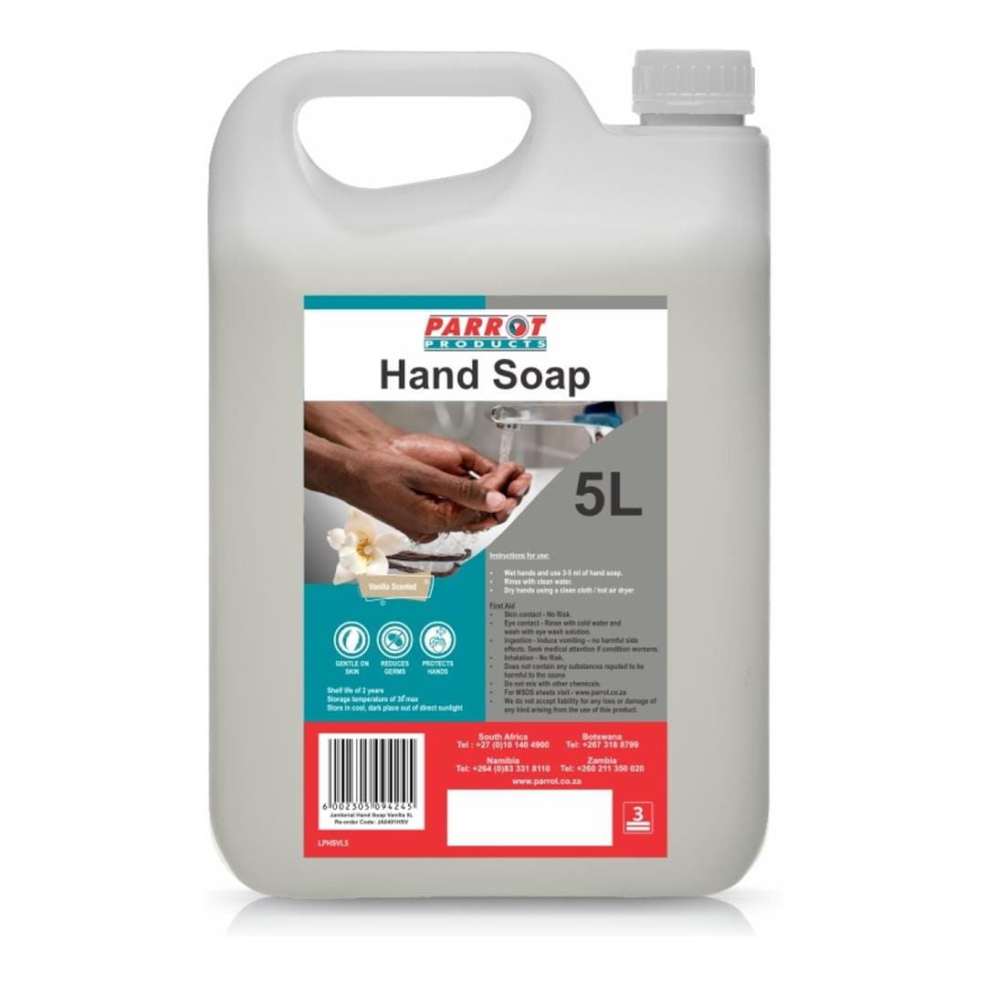 Parrot 5L Janitorial Hand Soap Vanilla JA0401HSV