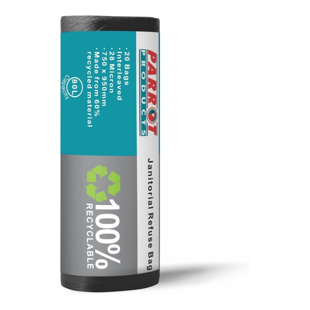 Parrot 28 Micron Janitorial Refuse Bag 750mm x 950mm JA0402R