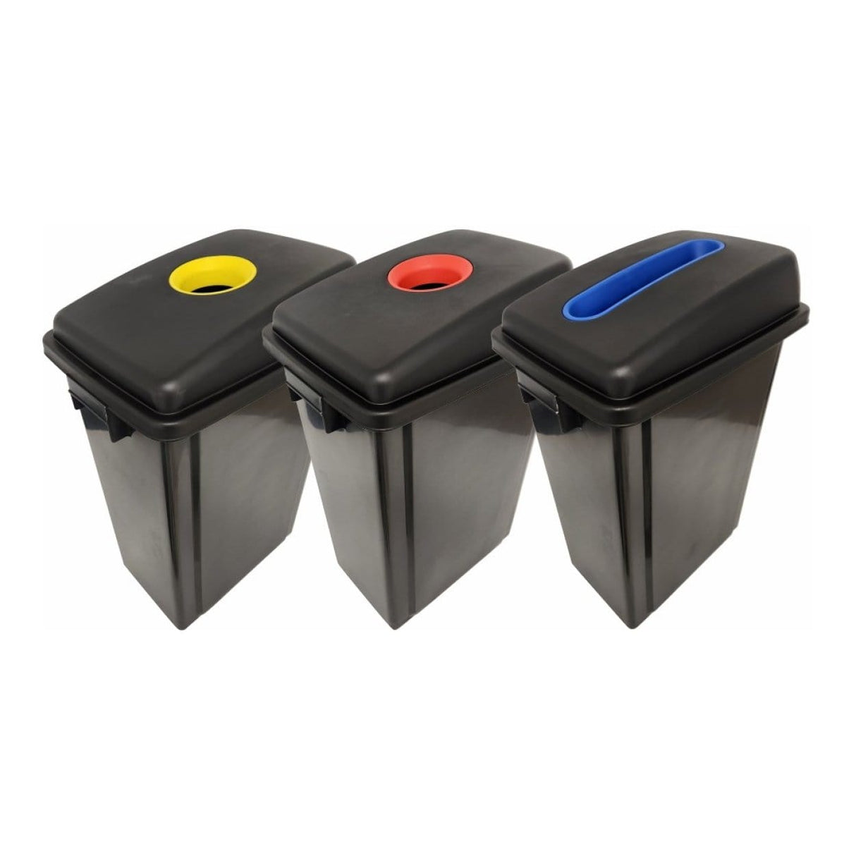 Parrot Plastic Janitorial Bin Recycling Set 3-piece Plastic JA0805