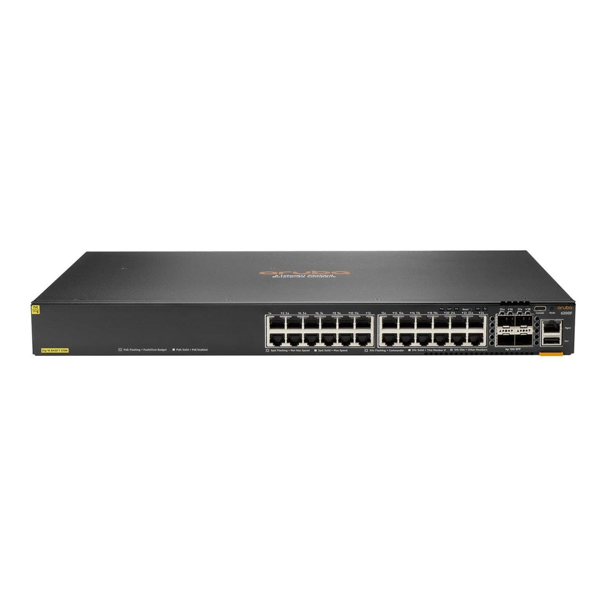 HPE ANW X 6200F 24-port Class-4 PoE Network Switch with 4x SFP Ports JL725B