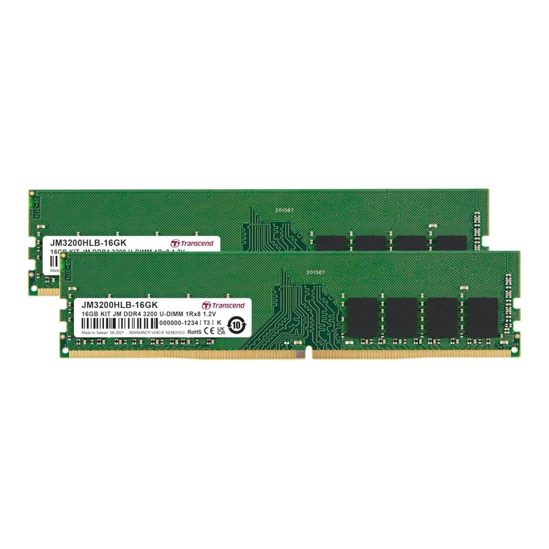 Transcend JetRam JM3200HLB-16GK U-DIMM Memory Module 8GB DDR4 3200MHz