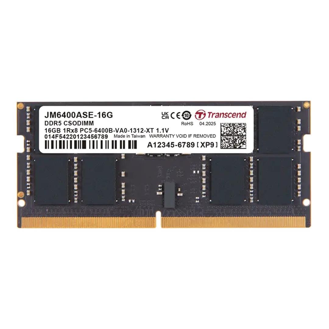 Transcend JetRam JM6400ASE-32G SO-DIMM Memory Module 32GB DDR5 6400MHz
