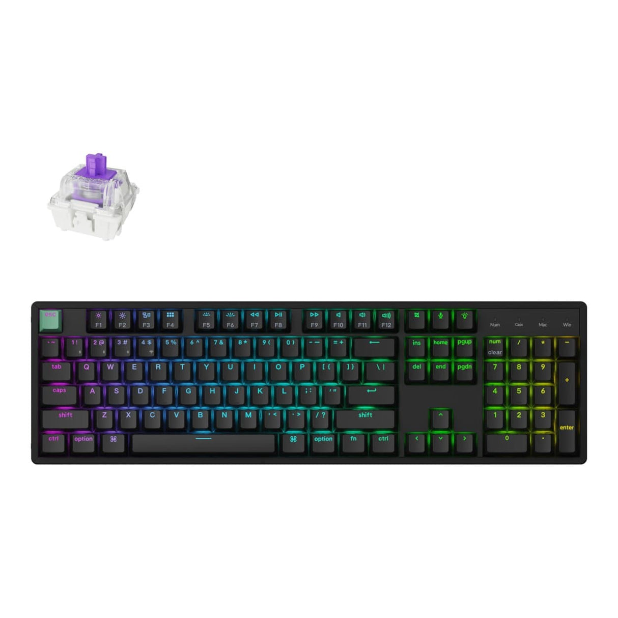 Keychron K10 HE Hot-Swap Gateron Dbl-Rail Nebula Switch RGB Wireless Keyboard K10H-J1
