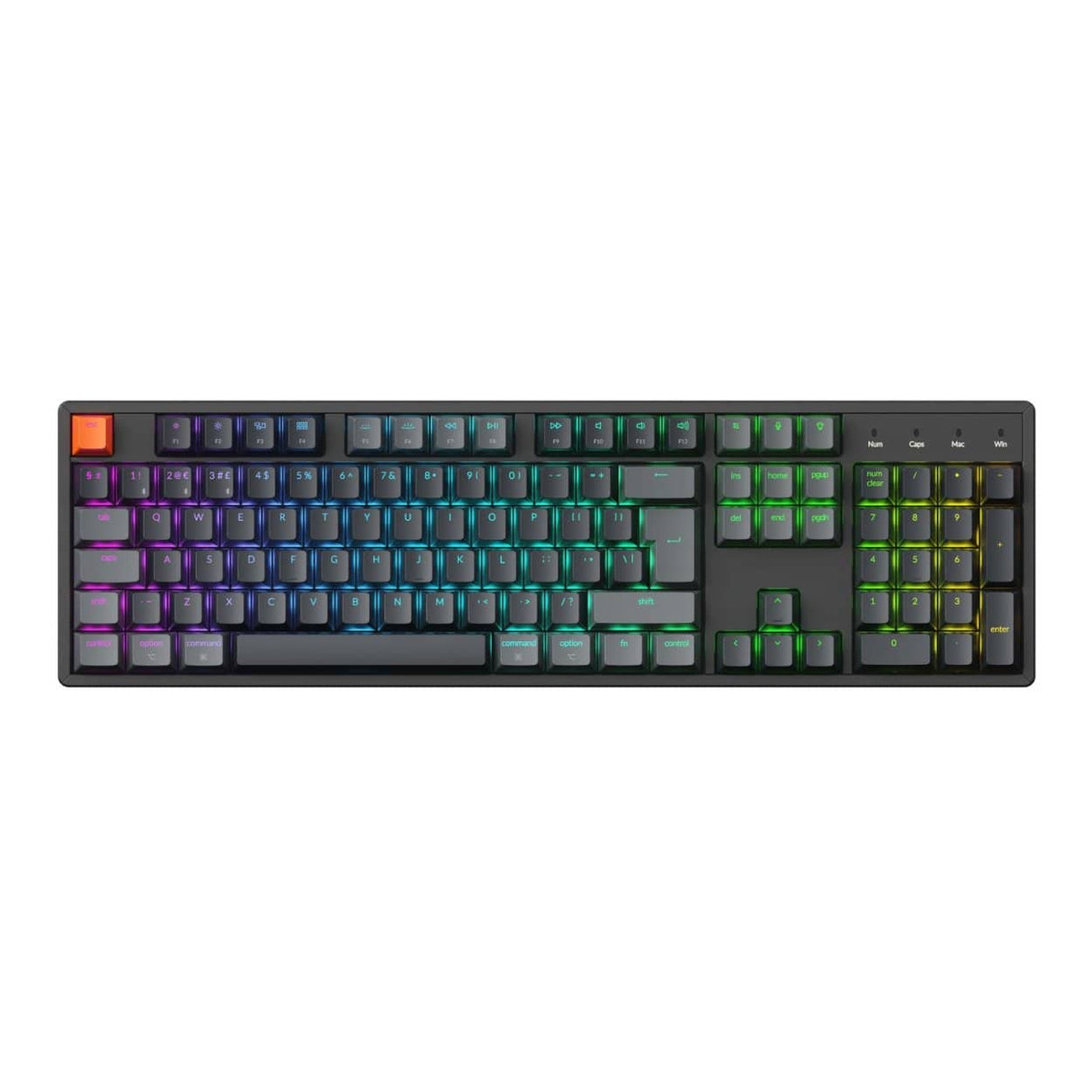 Keychron K10 QMK RGB Wireless Custom Mechanical Keyboard V.2 Super Red Switch Black K10X-H1