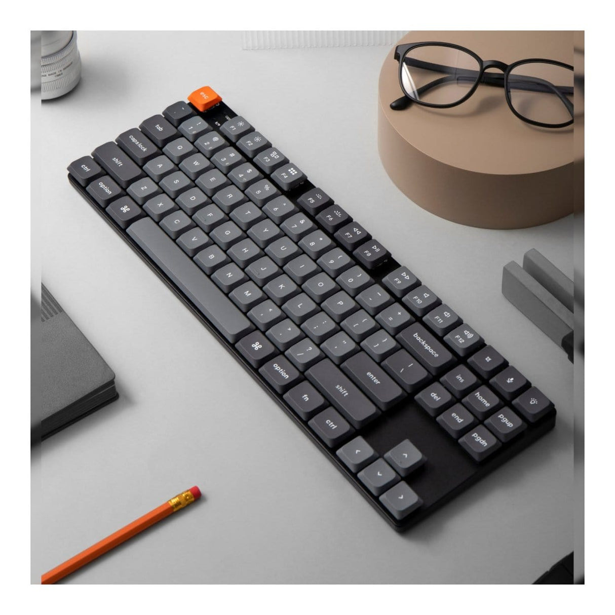 Keychron K1 Max QMK/VIA Wireless Custom Mechanical Keyboard Red Switches K1M-H1