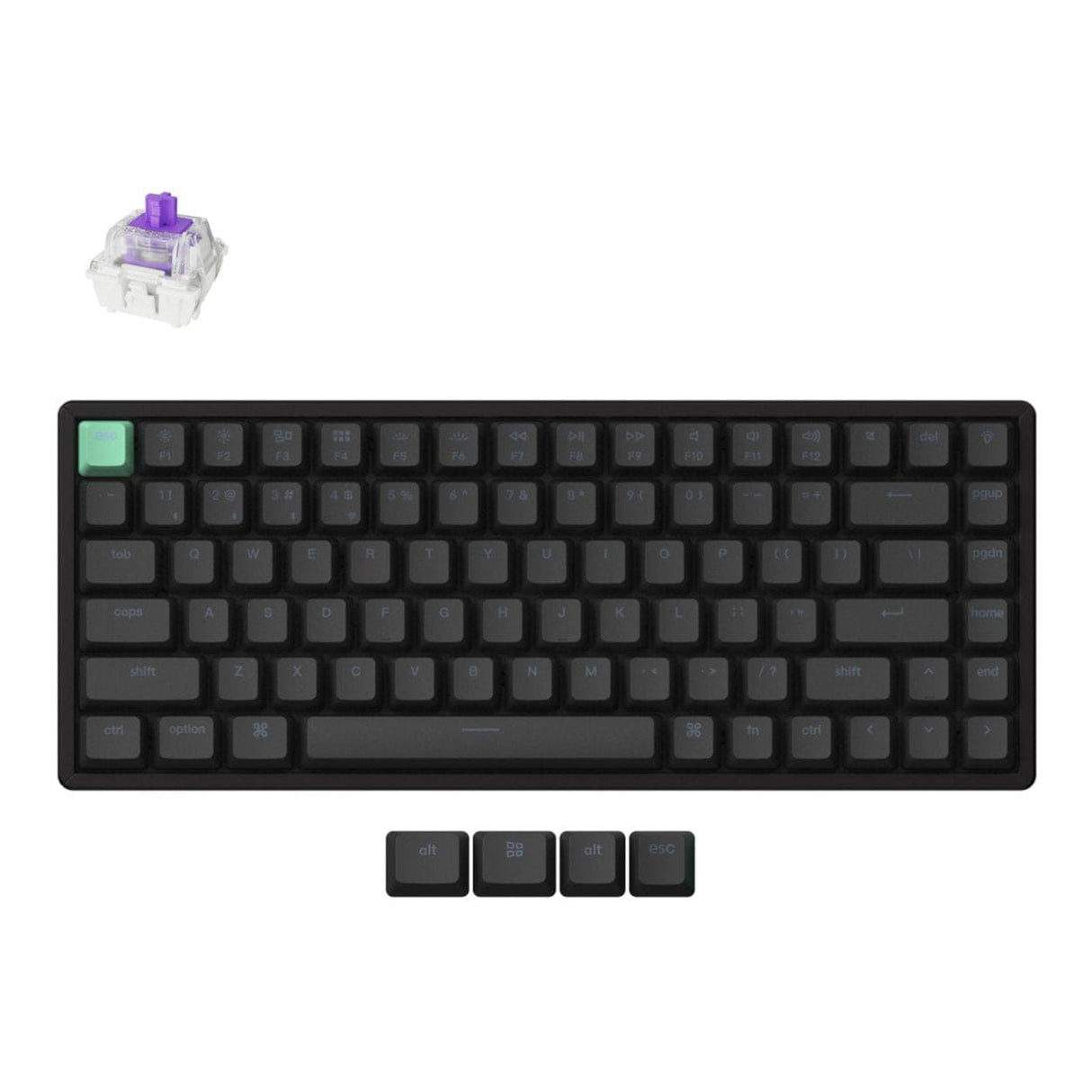 Keychron K2 HE Wireless Magnetic Custom Keyboard Black with NEBULA Switch