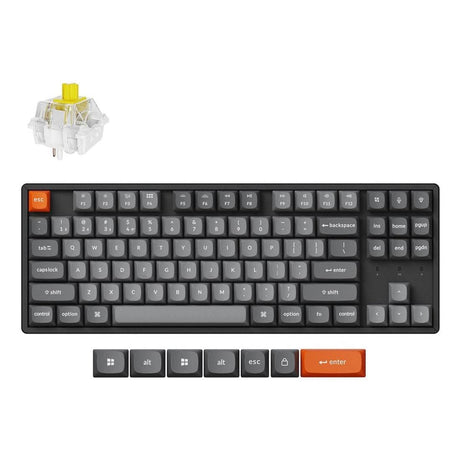Keychron K8 Max QMK Wireless Mechanical Keyboard with Banana Switches Black K8M-J4