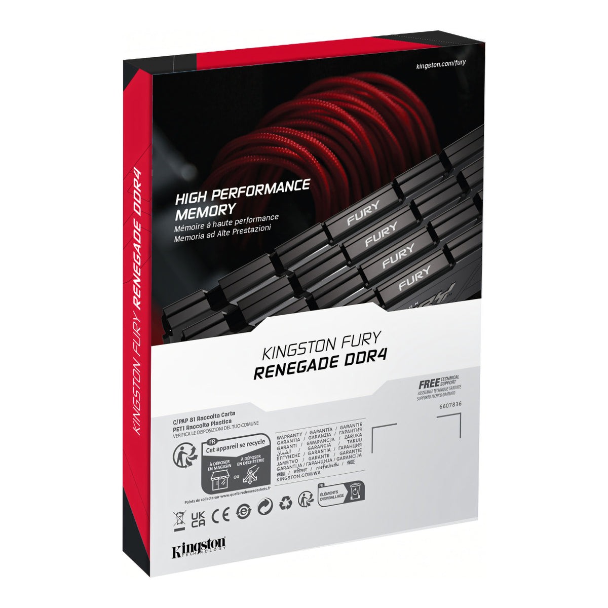 Kingston FURY Renegade KF440C19RB2/8 Memory Module 8GB 1 x 8GB DDR4 4000MT/s