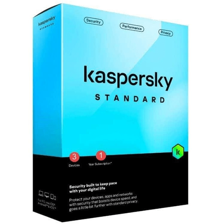 Kaspersky Standard 3-Device License KL104195CFS-PAPDVDNOCD