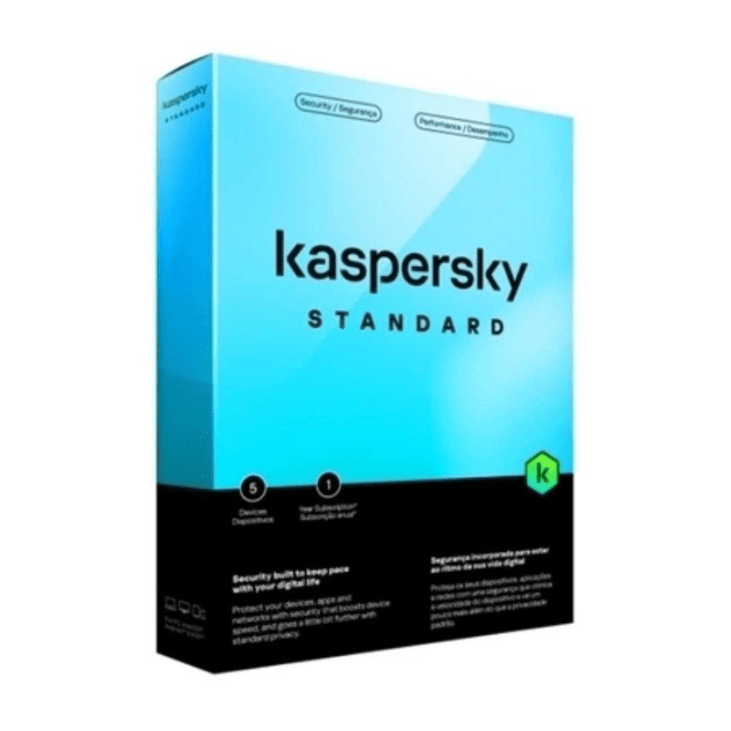 Kaspersky Standard Anti-Virus 1-year 5-Device License KL10419DEFS