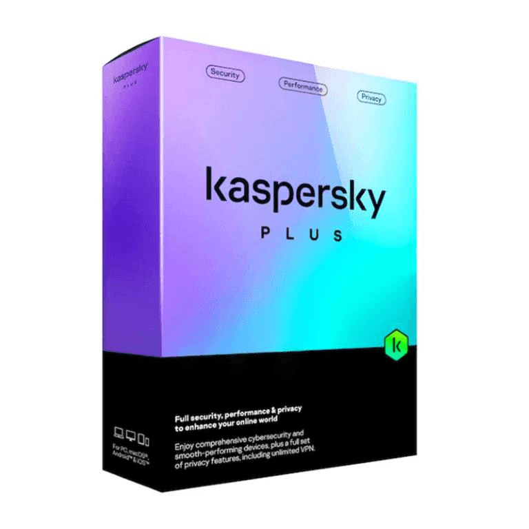 Kaspersky Plus 1-year 10-Device Internet Security License KL10429DKFS