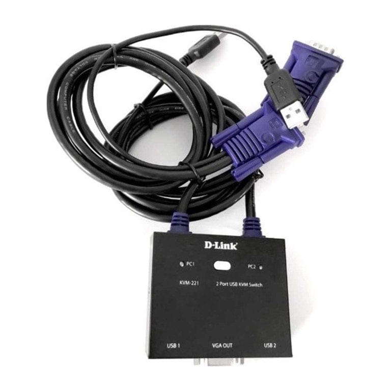 D-Link KVM-221 2-port KVM Switch with VGA and USB Ports