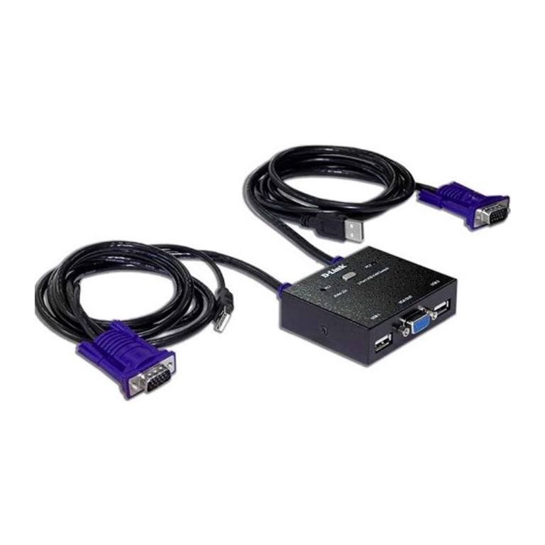 DLink KVM221 2port KVM Switch with VGA and USB Ports
