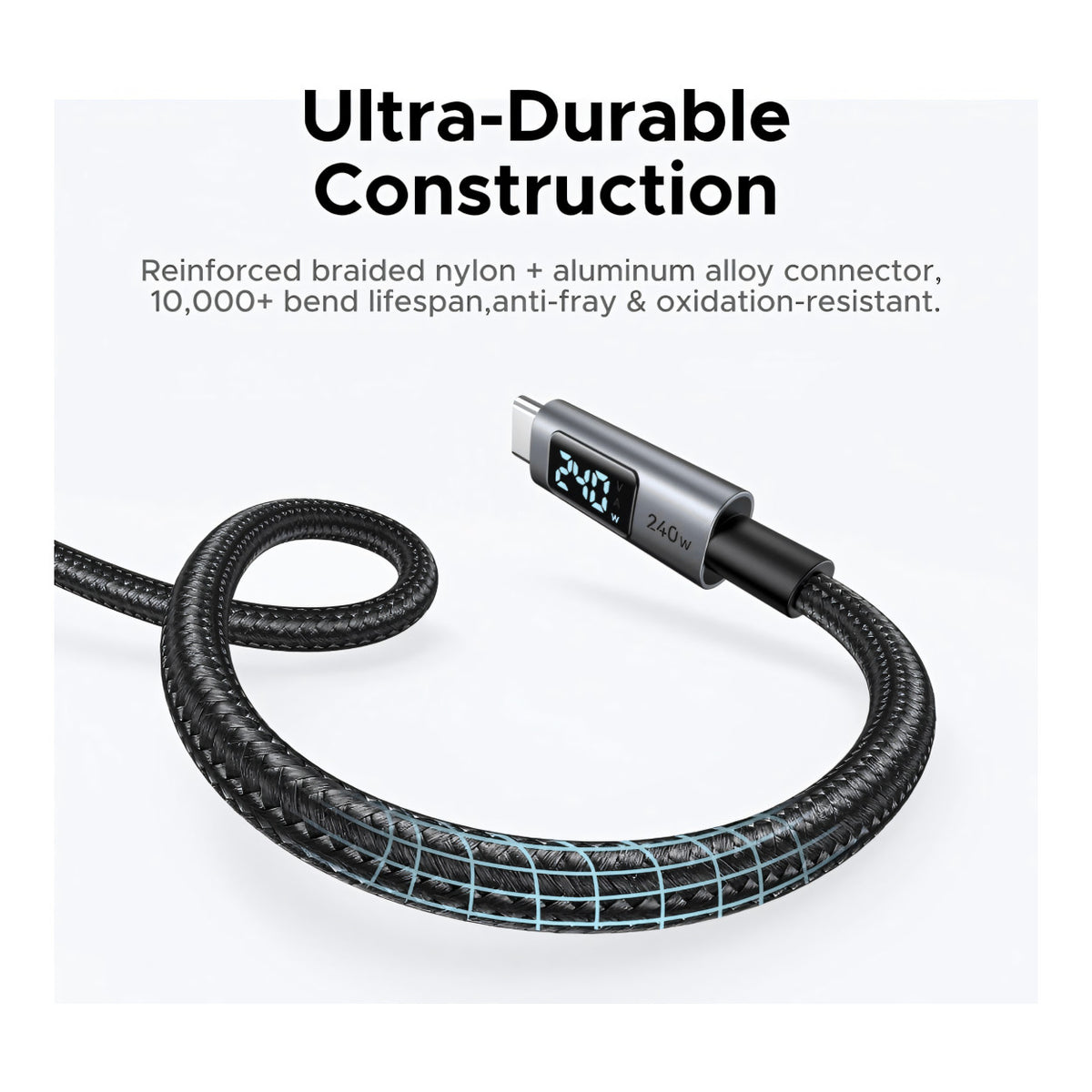 Ugreen 2m 240W USB-C Cable with LED Display L530-65867