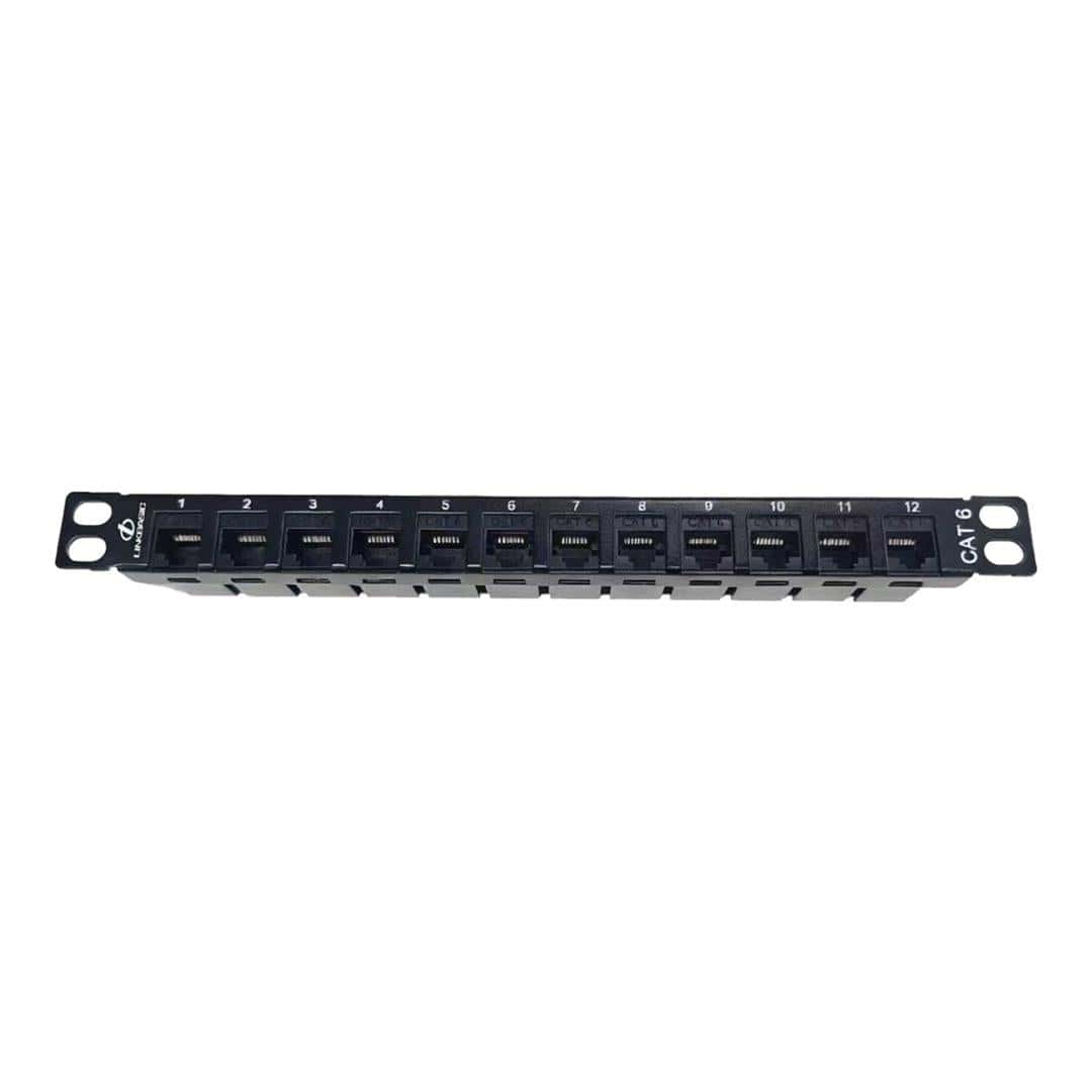 Linkbasic 10-inch 12-port CAT6 Patch Panel for Mini Rack LB-PP126MR