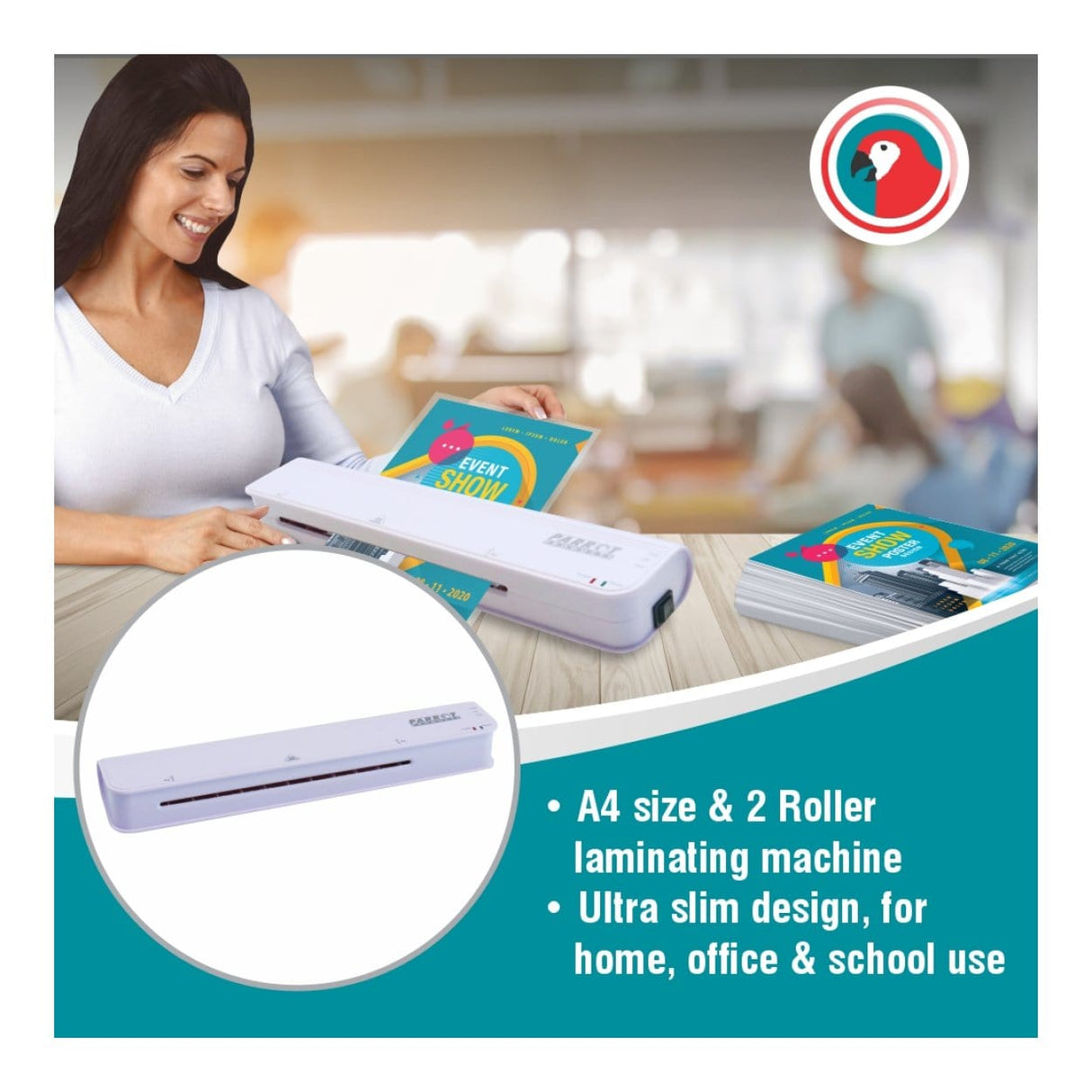 Parrot A4 Laminating Machine 2 Roller 320mm/min LF9040