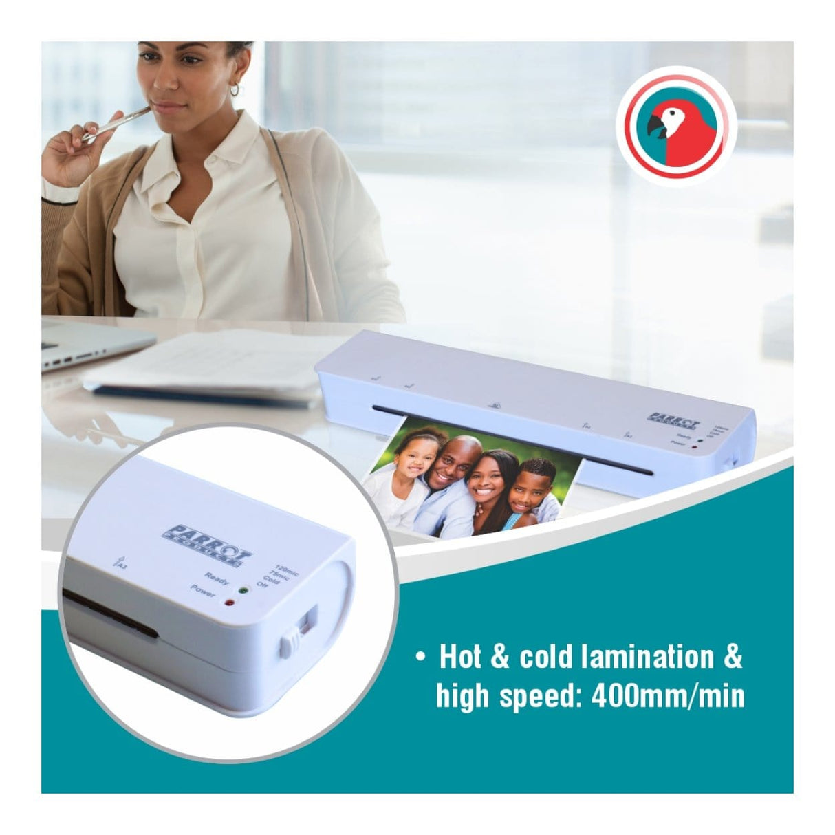 Parrot A3 Laminating Machine 2 Roller 360mm/min LF9041