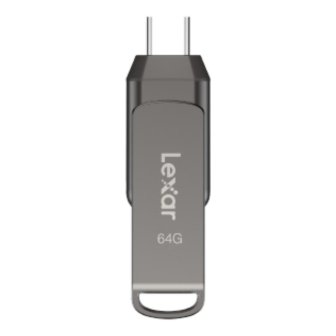 Lexar JumpDrive Dual Drive D400 64GB Type-C Flash Drive Grey LJDD400064G-BNQNG