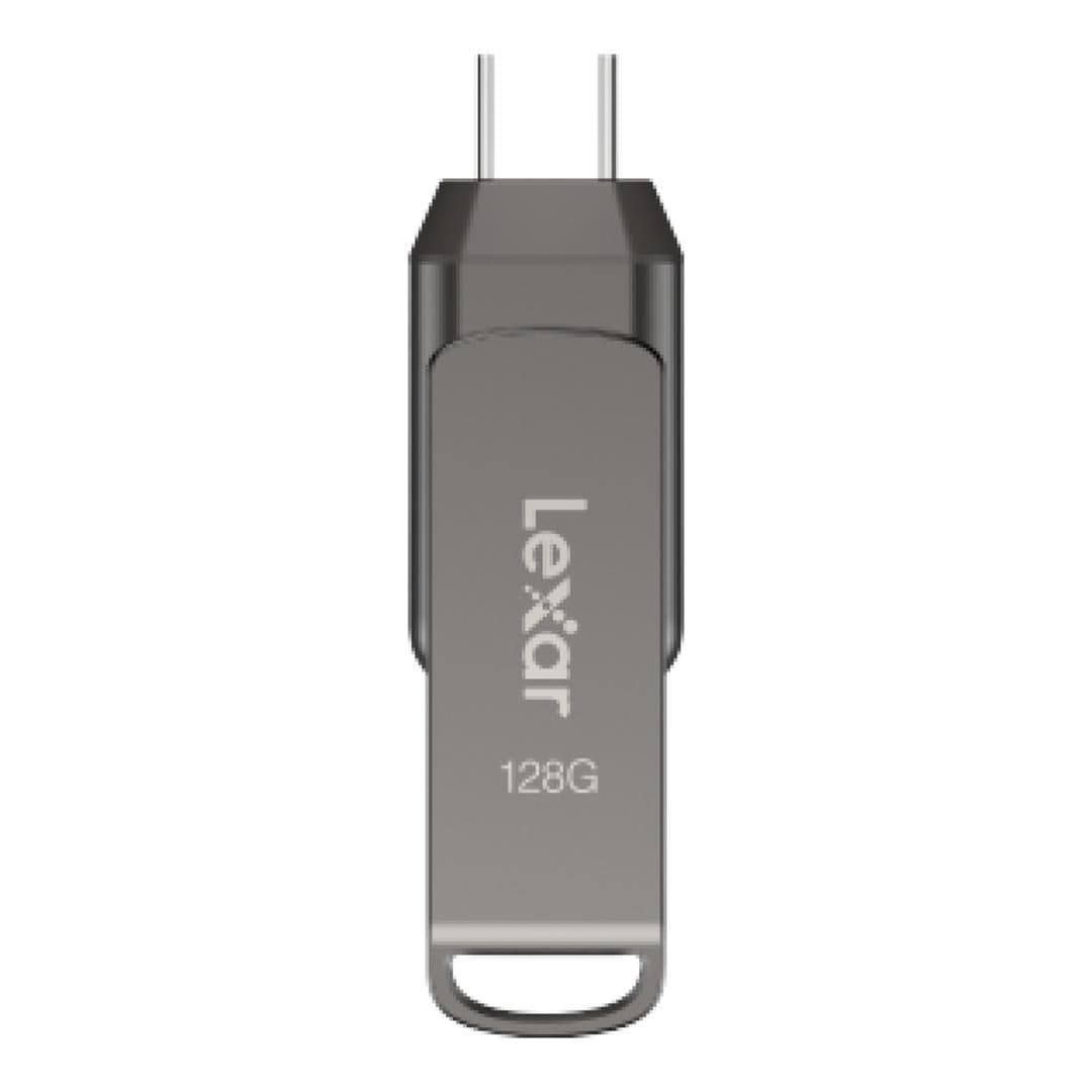 Lexar JumpDrive Dual Drive D400 128GB Type-C Flash Drive Grey LJDD400128G-BNQNG