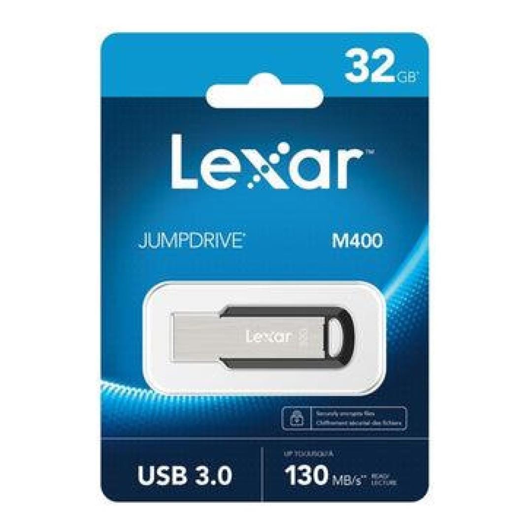 Lexar JumpDrive M400 32GB USB 3.0 Flash Drive Silver LJDM400032G-BNBNG