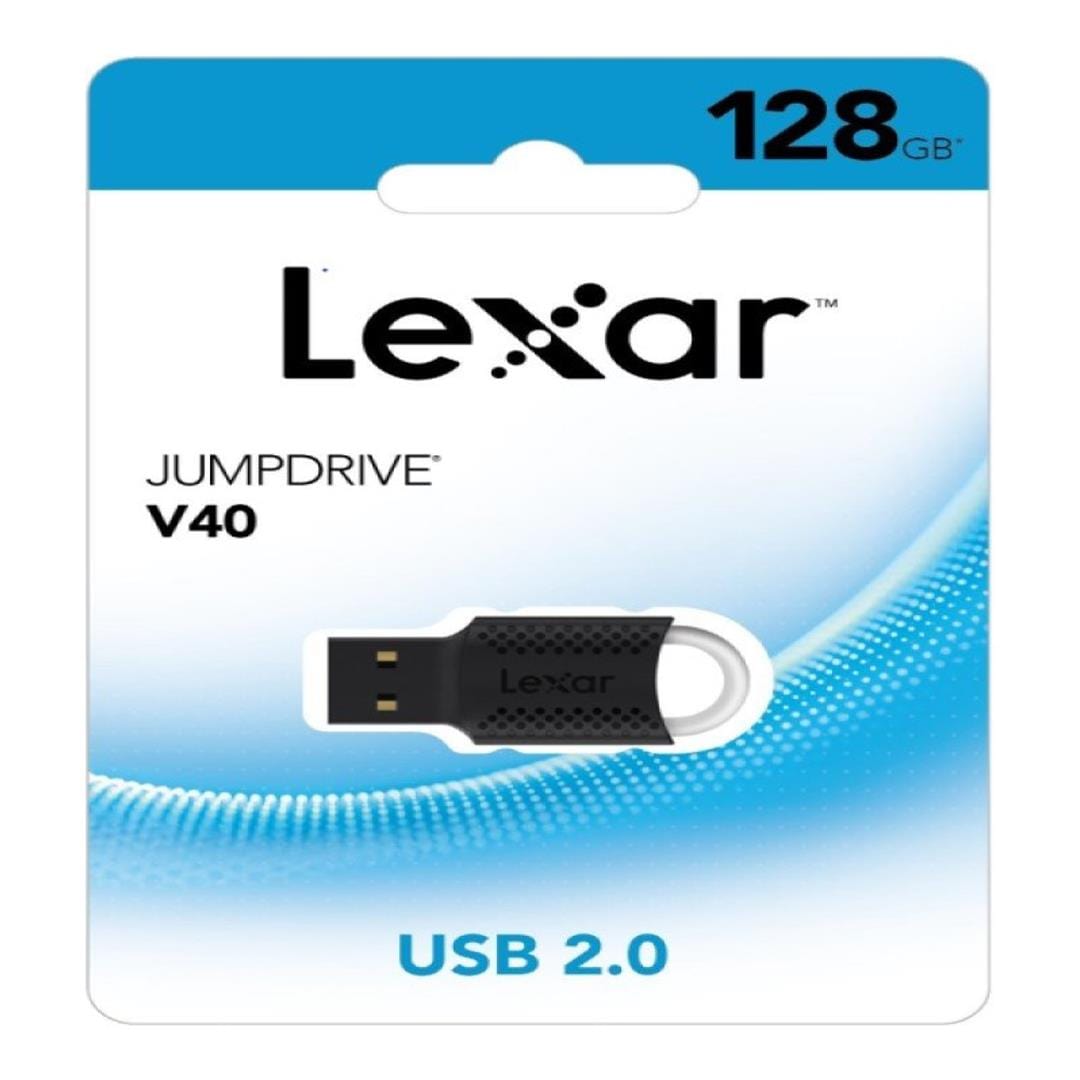 Lexar JumpDrive V40 128GB USB 2.0 Flash Drive LJDV040128G-BNBNG