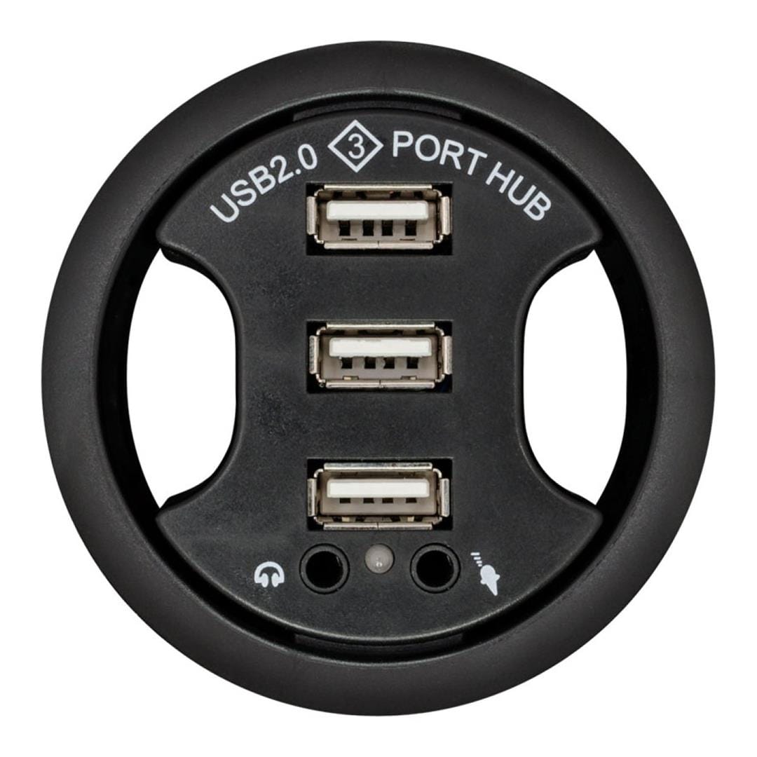 Lucktek Grommet 3x USB 2.0 with 2x Audio Jack