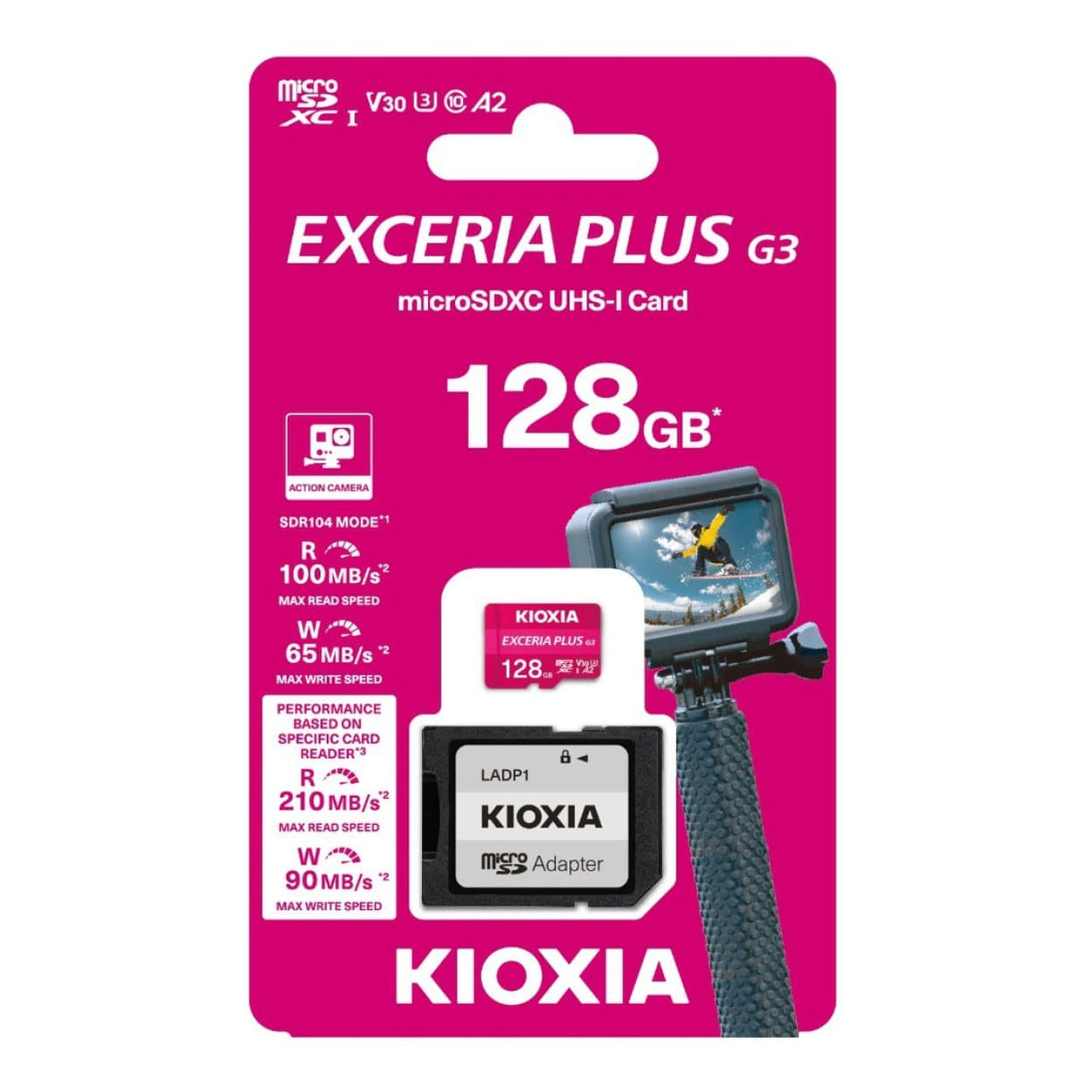 Kioxia Exceria Plus G3 128GB MicroSDXC UHS-I Class 10 Memory Card LMPL3M128GG2