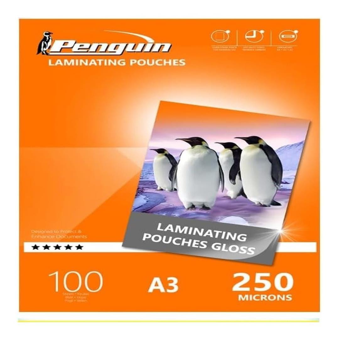 Penguin 250 Microns Gloss Laminating Pouches 100-sheets LP250A3G