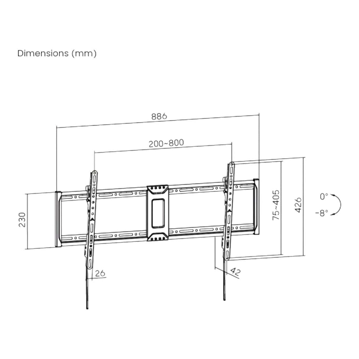 LUMI 43 to 95-inch Slim Tilt TV Wall Mount LP81-48T